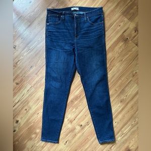 Madewell Stretch Denim 10" High Rise Skinny Jeans - Size 32 / 14 Women’s